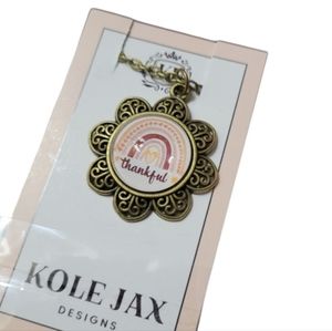 Kole Jax Vintage Inspired Thankful Necklace